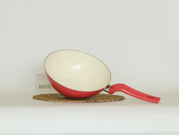 Bonera 24 Cm Pembe Wok Tava ürün görseli 1