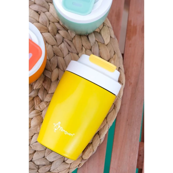 PENGUEN 3047 TERMOS SARI KAHVE KUPA 400ML ürün görseli 1