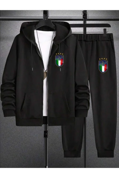 Unisex Oversize İtalya Baskılı Oversize Eşofman Takımı ürün görseli 1
