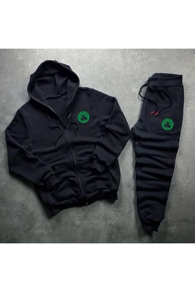 Fermuarlı Sweatshirt + Eşofman Kışlık 2'li Kombin ürün görseli 1