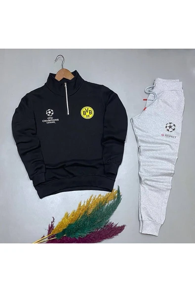Yarım Fermuarlı Polar Sweat + Eşofman ürün görseli 1
