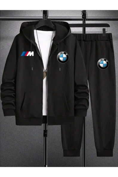 Unisex Oversize BMW Sırt Baskılı Ceket & Eşofman Takımı ürün görseli 1