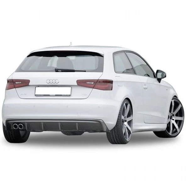 Audi A3 8V 2012 - 2016 Custom Arka Tampon Eki - Difüzör (Plastik) ürün görseli 1