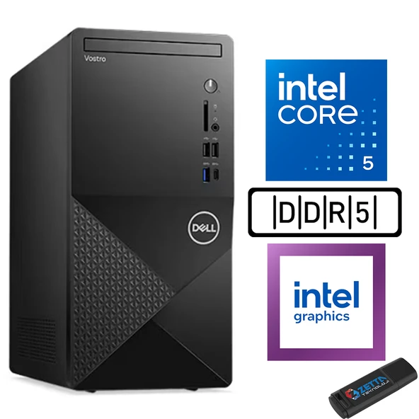 Dell Vostro 3030 mt Intel Core I5 12400 32GB Ddr5 4tb SSD Windows 11 Pro Intel® UHD Graphics 730 Masaüstü Bilgisayar N3030I5EMEAP20 + Zetta USB Bellek ürün görseli 1