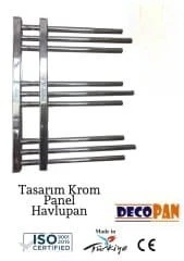 DECOPAN ''Elif ''Model ELEKTRİKLİ Tasarım Krom Havlupan ürün görseli 1