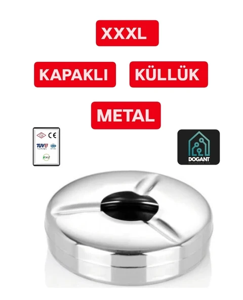 Paslanmaz Kahvehane ve Kıraathane Küllük Kültablası ürün görseli 1
