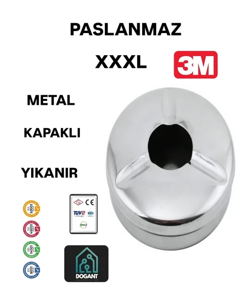 XXXL  Masa Üstü Metal Havuzlu Kül Tablası Paslanmaz Küllük ürün görseli 1