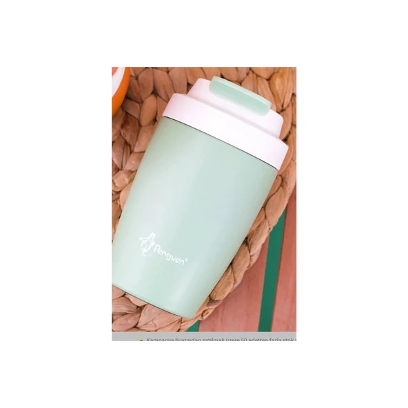 PENGUEN 3047 TERMOS YEŞİL KAHVE KUPA 400ML ürün görseli 1