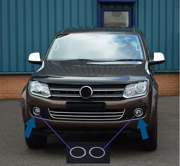 Volkswagen Amarok Uyumlu 2010 Sonrası Sis Lambası Kaplama Krom ürün görseli 1