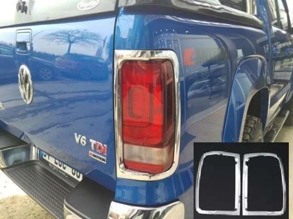 Volkswagen Amarok Uyumlu 2010 Sonrası Arka Stop Kaplama ABS (Plastik) Krom ürün görseli 1