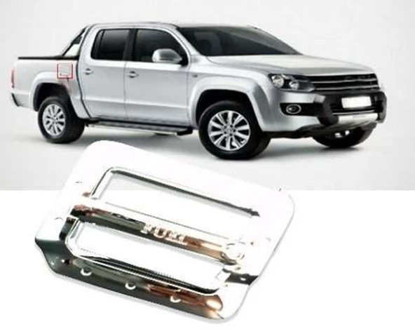 Volkswagen Amarok Uyumlu 2010 Sonrası Depo Kapağı Kaplama Krom ürün görseli 1