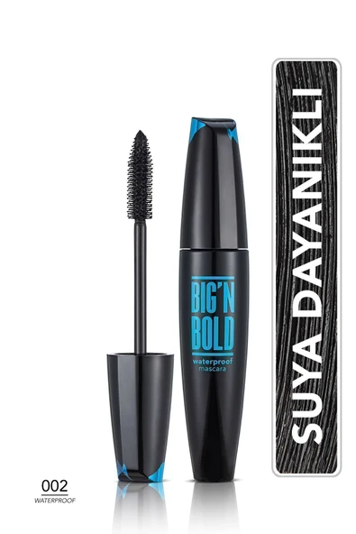 Suya Dayanıklı Hacim Veren Maskara (Siyah) - Big N Bold Mascara - 002 - 8682536040419 ürün görseli 1