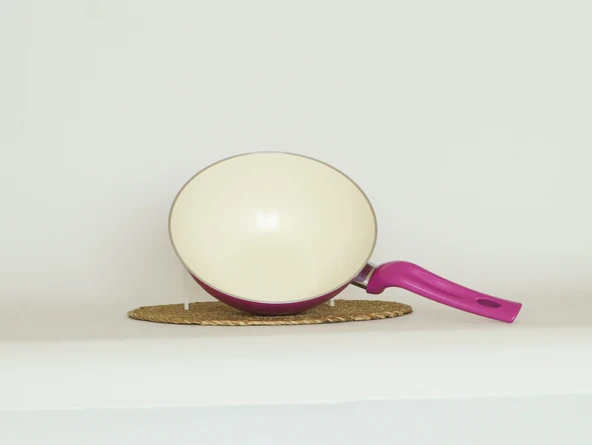 Bonera 24 Cm Fuşya Wok Tava ürün görseli 1