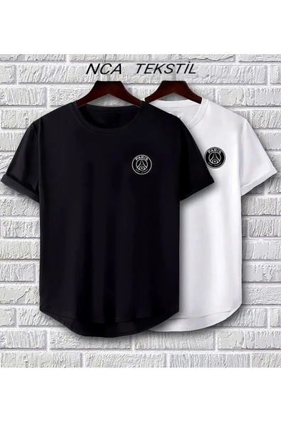 Paris Baskılı Original Ünisex Yazlık T-shirt 2 li Set Takım ürün görseli 1