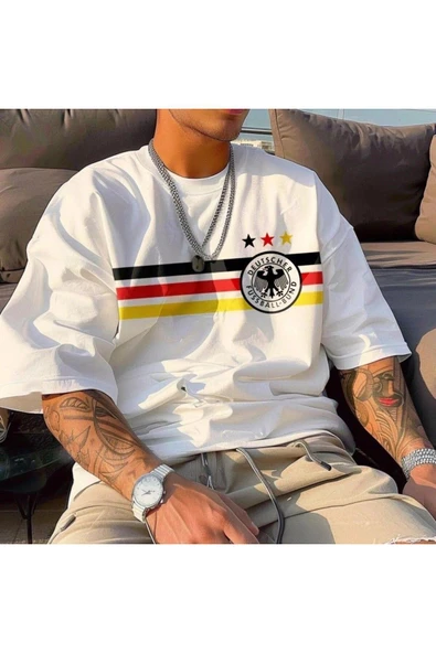 Almanya milli takım  tasarım Baskılı özel Unisex Tshirt ürün görseli 1