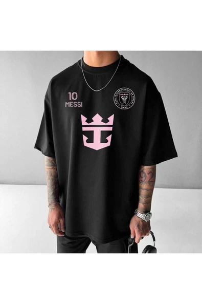 Lionel Messi Inter Miami tasarım Baskılı özel Unisex Tshirt ürün görseli 1