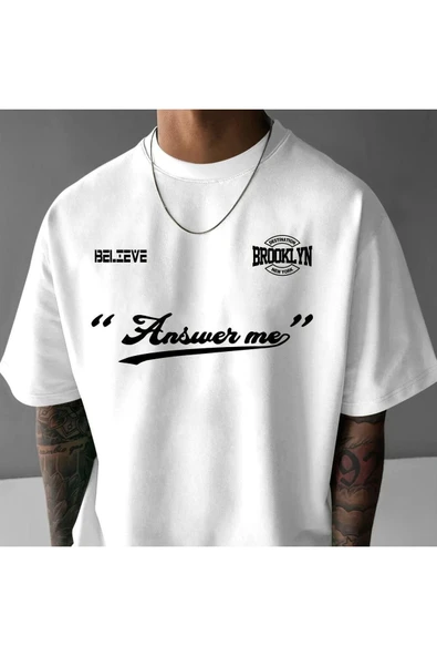 Brooklyn Belive tasarım Baskılı özel Unisex Tshirt ürün görseli 1