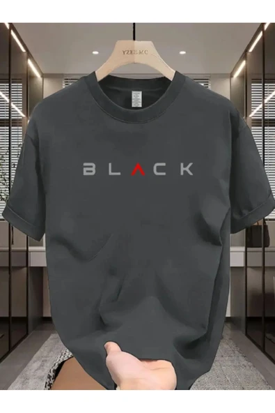 BLACK Baskılı özel tasarım Unisex Tshirt ürün görseli 1
