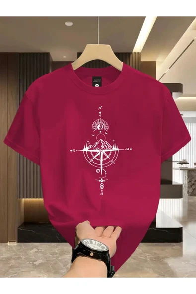 Pusula Baskılı özel tasarım Unisex Tshirt ürün görseli 1