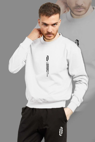 Erkek Dikey Oversize 0 yaka Eşofman Takımı ürün görseli 1