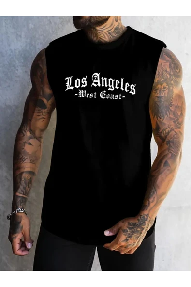Los Angels Mest Coach tasarım Baskılı özel Unisex Kolsuz  Tshirt ürün görseli 1