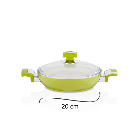6 Parça Seramik Omlet Set Yeşil - Resim 3