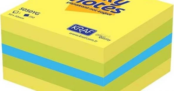 KRAF YAPISKANLI NOT KAGIDI 50X50 250YP NEON 5050YG ürün görseli 1