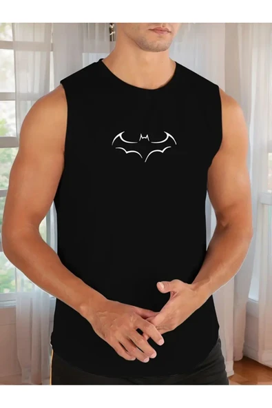 Batman tasarım Baskılı özel Unisex Kolsuz  Tshirt ürün görseli 1