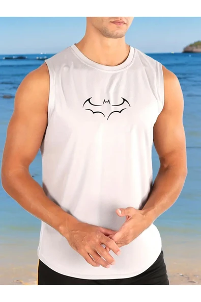 Batman tasarım Baskılı özel Unisex Kolsuz  Tshirt ürün görseli 1