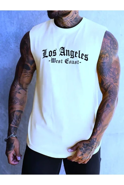 Los Angels Mest Coach tasarım Baskılı özel Unisex Kolsuz  Tshirt ürün görseli 1