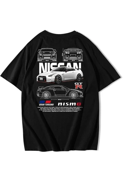 GTR Nismo Baskılı özel tasarım Unisex Tshirt ürün görseli 1