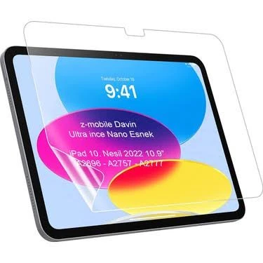 iPad 10. Nesil 10.9'' Ekran Koruyucu - 9H Temperli Cam, Çizilmez, Ultra Şeffaf ürün görseli 1