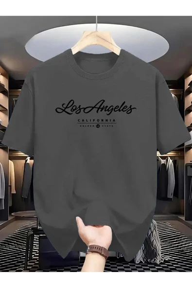 Los Angels GoldenState Baskılı Oversize Tshirt ürün görseli 1