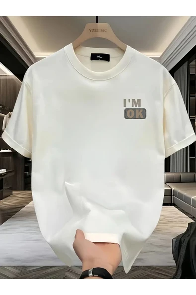 I'M OK Baskılı Oversize Tshirt ürün görseli 1