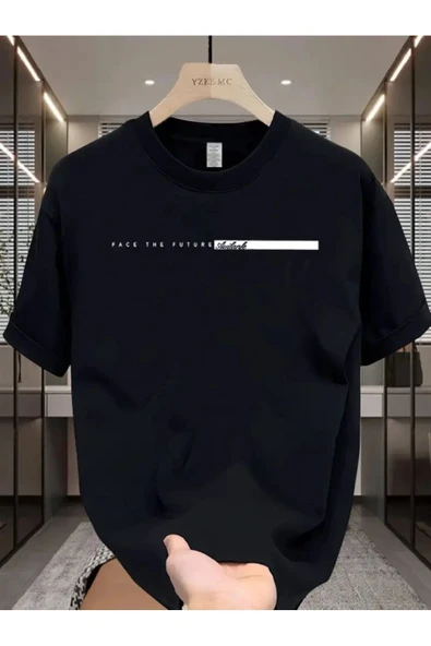 Face To Future Baskılı Oversize Tshirt ürün görseli 1