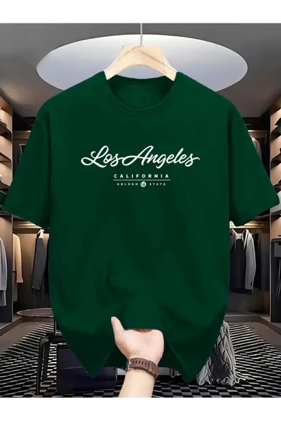 Los Angels GoldenState Baskılı Oversize Tshirt ürün görseli 1