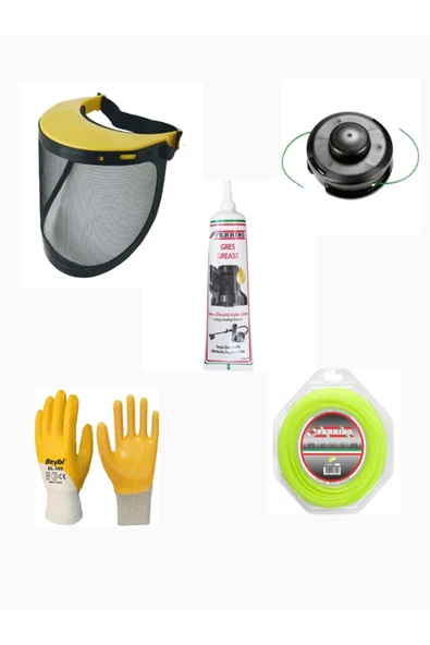 Motorlu Tırpan Misinası 6 Köşe 3.50mm Yüz Maskesi Misina Otomatik Sarma Başlığı Gres Yağı ürün görseli 1