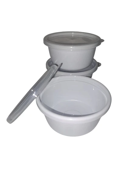 Hobby Life Tick Tock Hava Sızdırmaz Saklama Kabı 3'lü Set 3 x 250 ML Beyaz ürün görseli 1