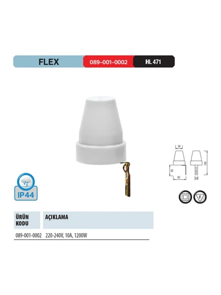 Horoz Flex Fotosel Röle 1200W 10A ürün görseli 1
