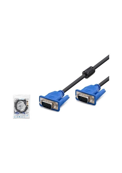HADRON HDX7776 VGA (M) TO VGA (M) KABLO OD6.0 10M SİYAH ürün görseli 1
