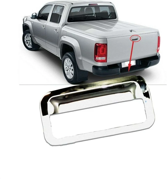 Volkswagen Amarok Uyumlu 2010 Sonrası Bagaj Kapağı Kaplama Abs (Plastik) Krom ürün görseli 1