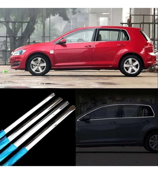 Volkswagen Golf Uyumlu 6 Cam Çıtası Kaplama Krom ürün görseli 1