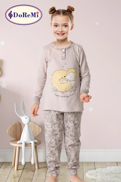 DoReMi Pink Lover Kız Çocuk Pijama Takımı ürün görseli 1