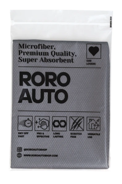 Roro Auto Olimpos Mikrofiber Oto Cam Bezi 50x70 Gri ürün görseli 1