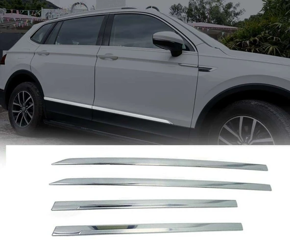 Volkswagen Tiguan Uyumlu 2008 2015 Yan Kapı Çıtası Krom ürün görseli 1