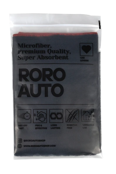 Roro Auto Uludağ Mikrofiber Araç Kurulama Bezi 60x90 Siyah ürün görseli 1