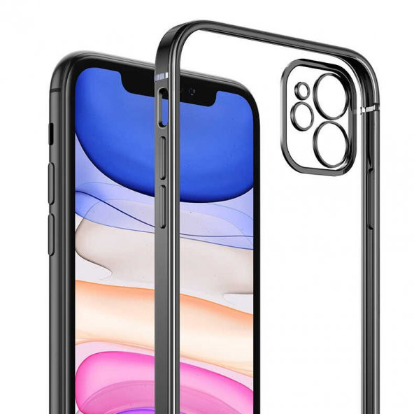iPhone 11 Kılıf Gbox Matte Electroplated Silikon - Resim 4
