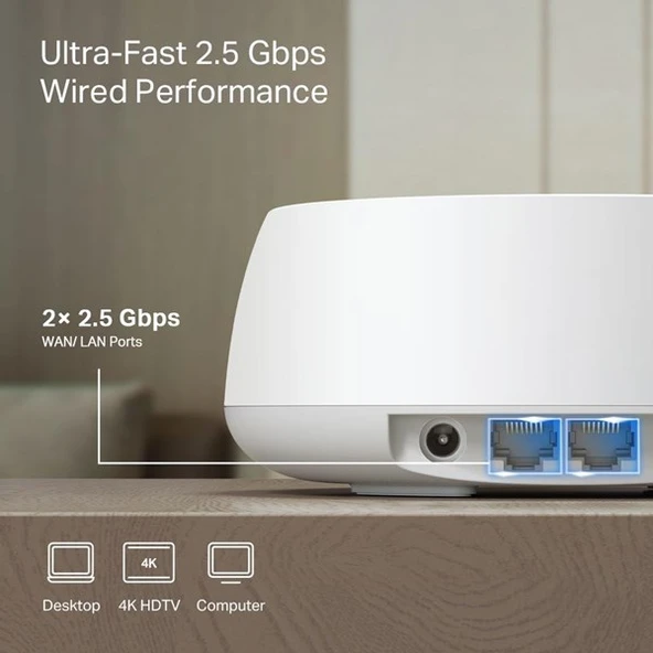TP-LINK DECO BE25 BE3600 WIFI7 MESH ROUTER 2-li paket - Resim 5