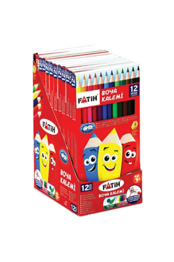 Fatih Kuru Boya Karton Kutu Tam Boy 12 Lİ (12 Paket) ürün görseli 1
