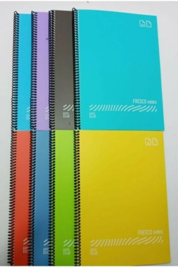 Gıpta Fresco Spiralli Plastik Pp Kapak Defter 80 Yaprak Kareli (12 Li Paket) ürün görseli 1